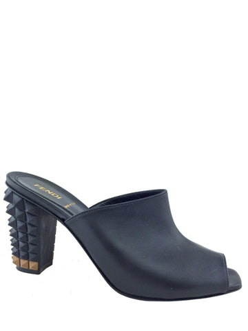 Fendi Open Toe Spike Heel Mules Size 7.5-Consigned Designs